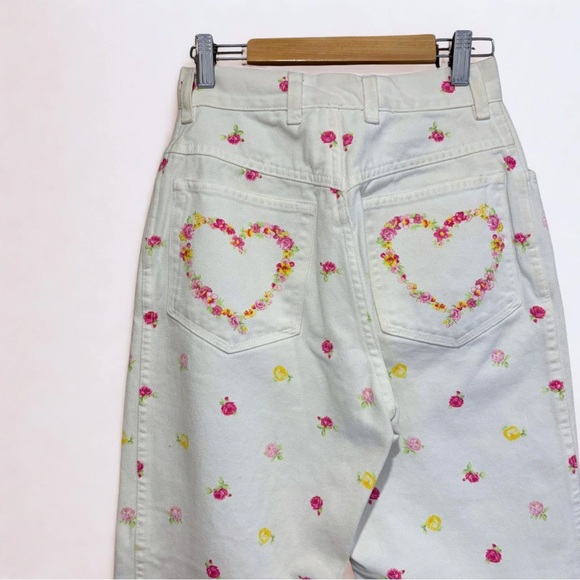 💝 Escada by Margareth Ley Vintage Floral Jeans- Rare 1980s/90s - Picture 7 of 12